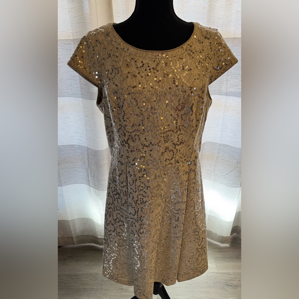 Calvin Klein Silver Sequin Dress